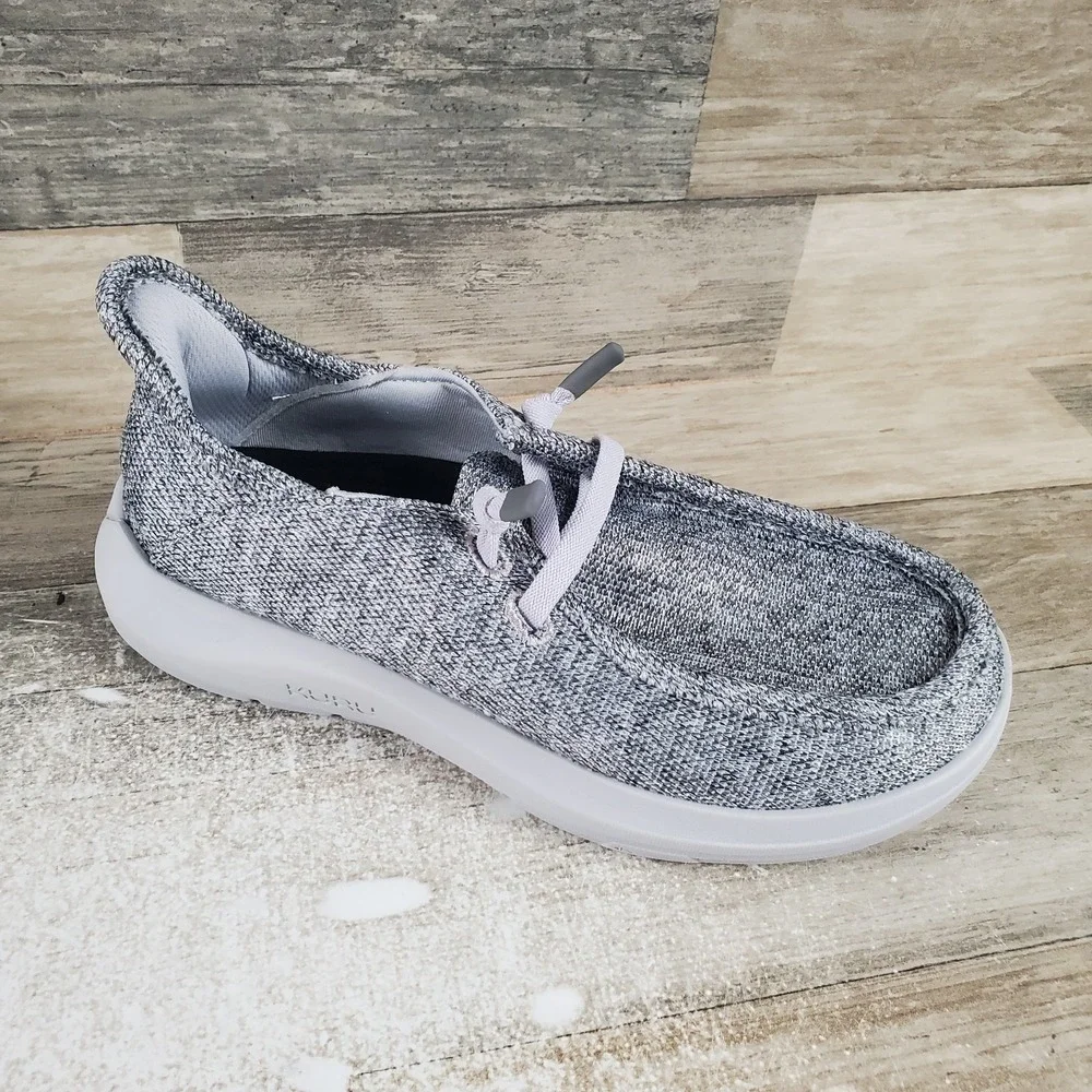 KURU DRAFT Rento Womens Shoes Sz 7 M Distressed White Dark Gray Lace Up Sneakers